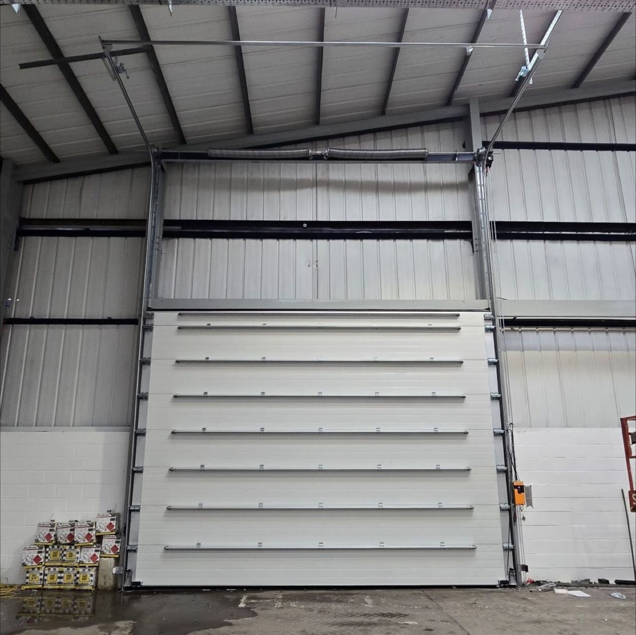 NextGen Industrial Doors installed Insulated Sectional Overhead Doors In Gateshead, Tyne and Wear, UK.