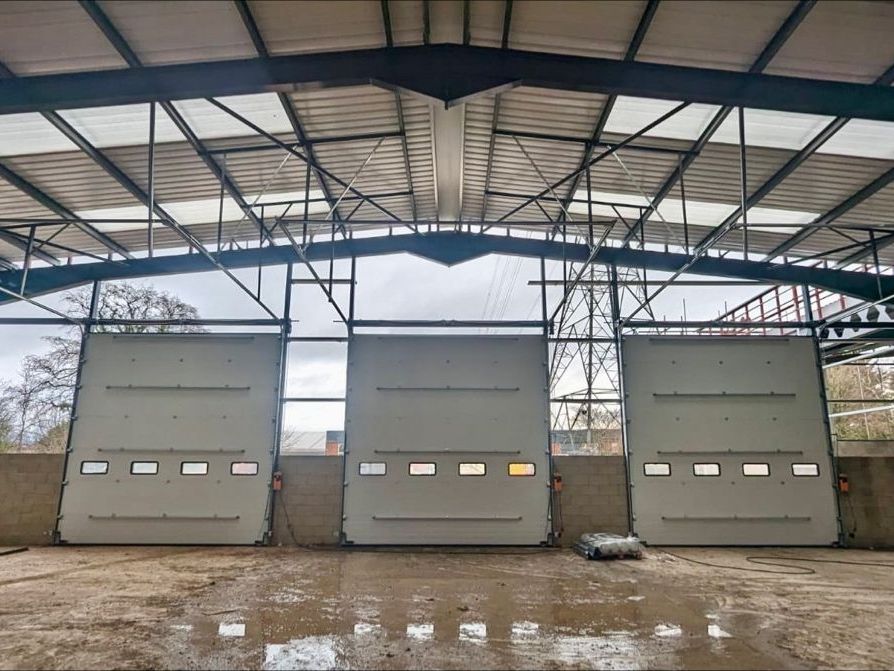 NextGen Project completed in Dunstable, Bedfordshire, for the design, supply, and installation of three ISO 40 Insulated Sectional Overhead Doors.