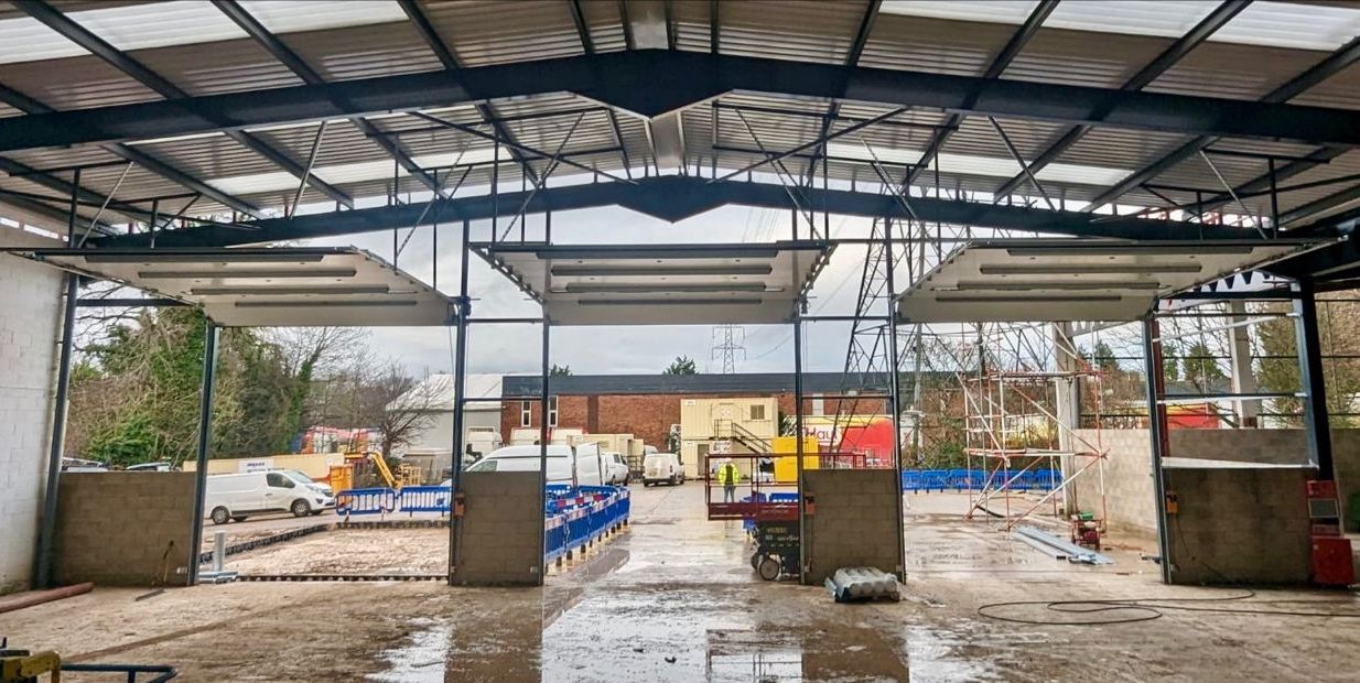 Design, supply, and installation of three ISO 40 Insulated Sectional Overhead Doors in Dunstable, UK - NextGen Industrial Doors